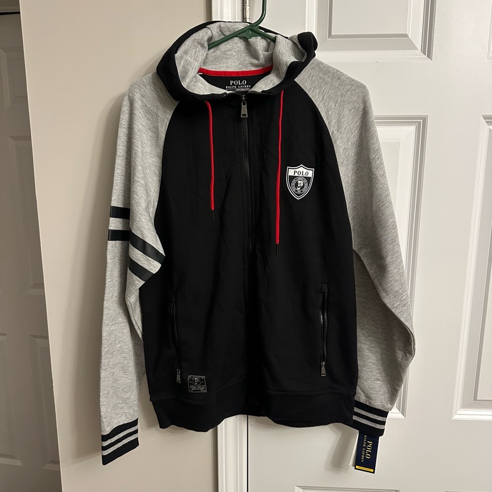 Polo by Ralph Lauren Black and Gray Hoodie